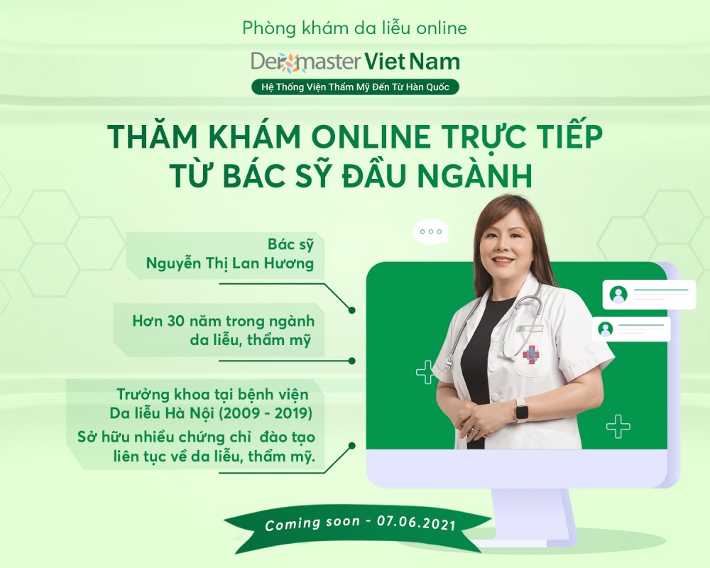 Bác sỹ Nguyễn Thị Lan Hương có hơn 30 năm kinh nghiệm trong ngành da liễu và thẩm mỹ 